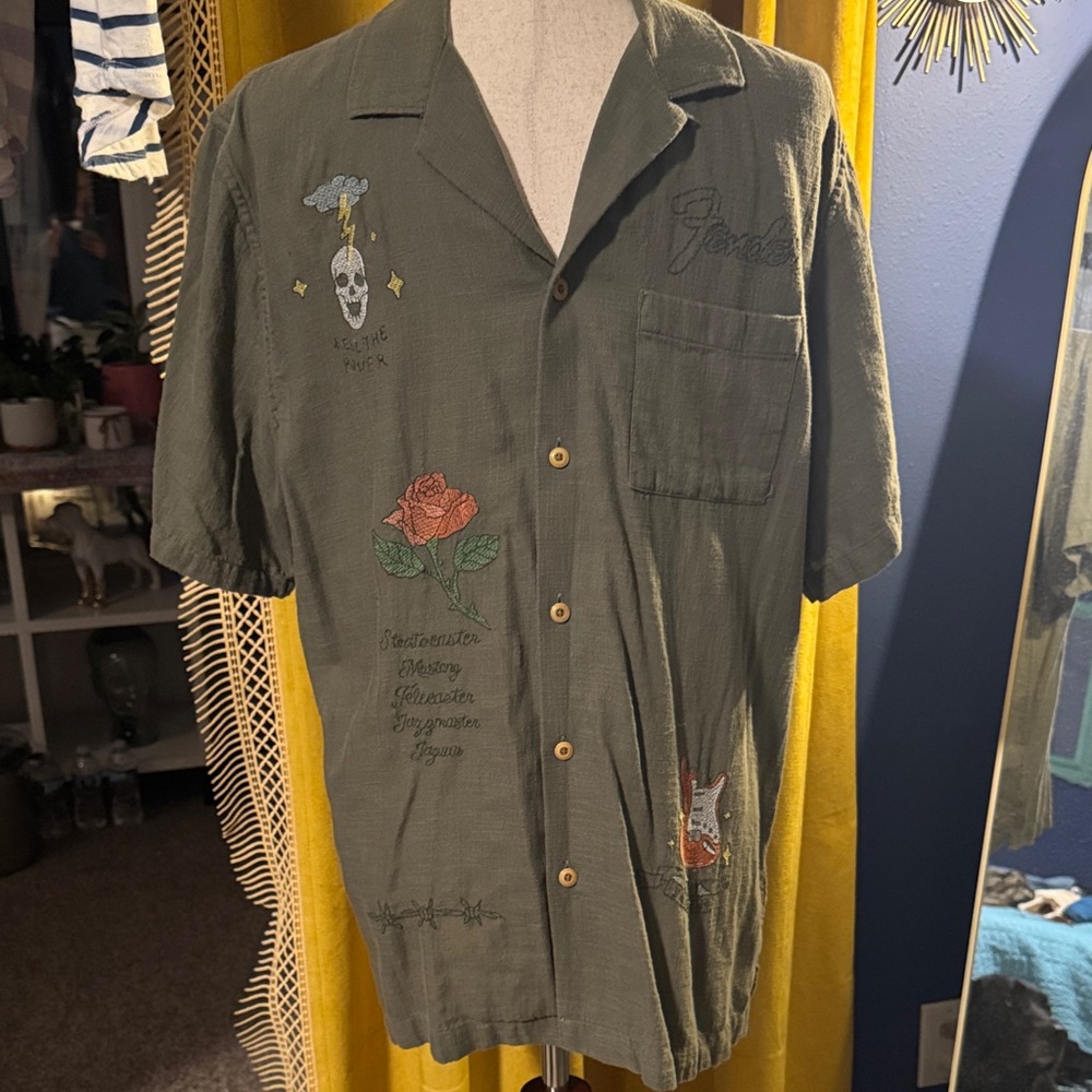 Lucky Brand Green Graphic Polo Shirt - Picture 7 of 9